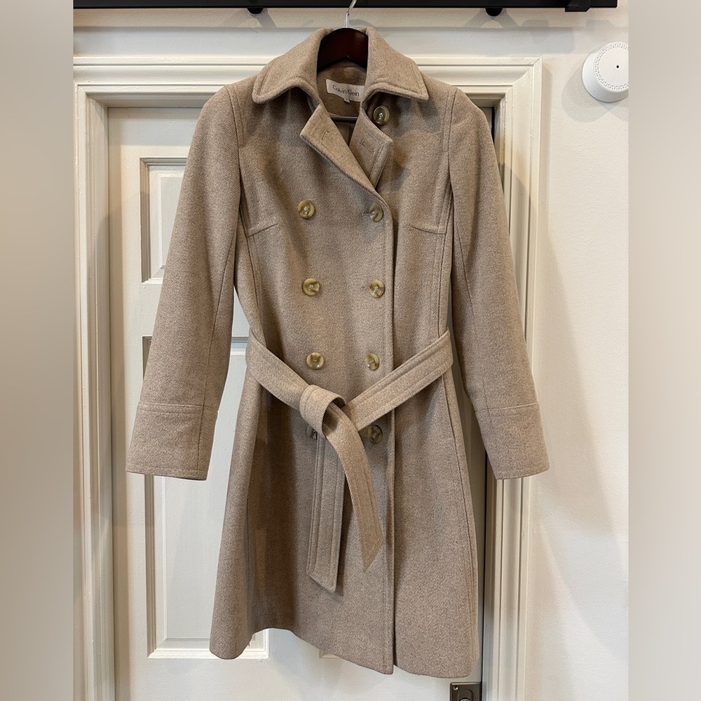Calvin Klein wool blend trench coat